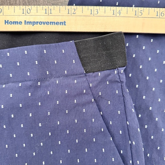 Maurices Navy Blue Micro Dot Slim Tapered Pull On Pants Medium - Picture 7 of 12
